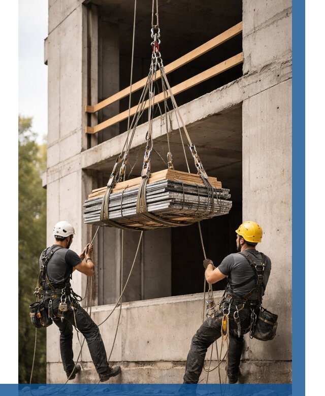 Подъем материала на этаж веревками в Санкте-Петербурге от 1594 р. | ВЫСОТНИК-Снк