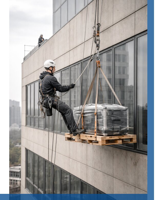 Спуск груза по фасаду в Санкте-Петербурге от 3720 р. | ВЫСОТНИК-Снк