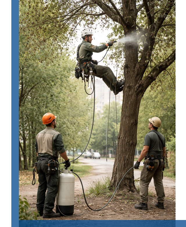Обработка деревьев от вредителей в Санкте-Петербурге профессиональная защита