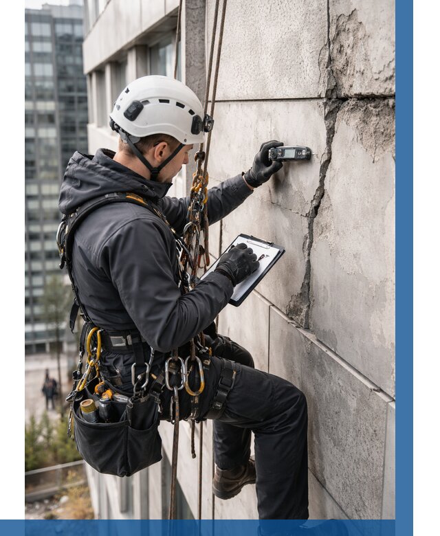 Обследование фасада альпинистами в Санкте-Петербурге от 128 р. | ВЫСОТНИК-Снк