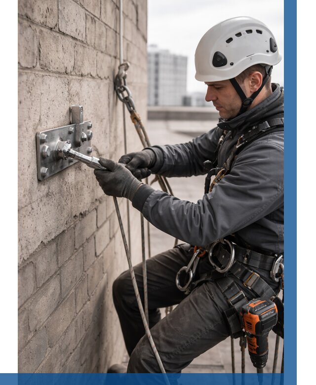 Установка анкерных точек в Санкте-Петербурге от 3720 р. | ВЫСОТНИК-Снк