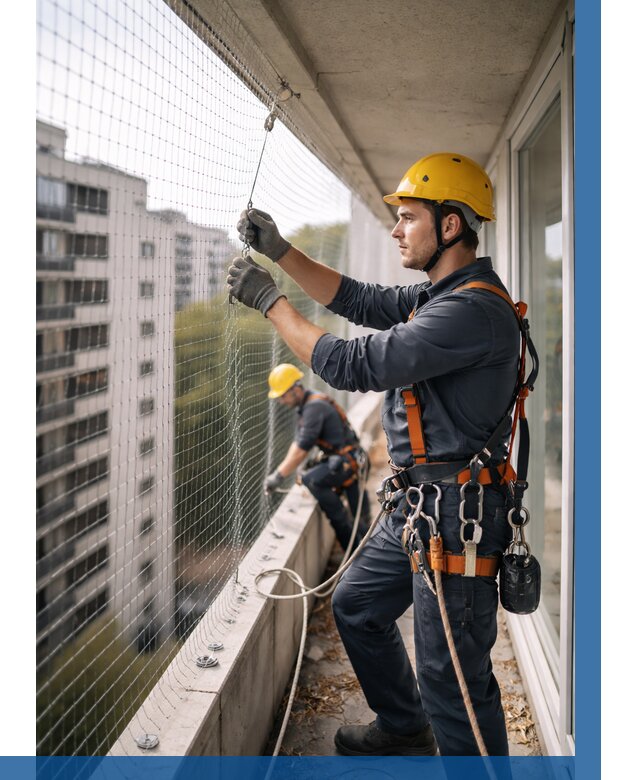 Монтаж сетки от птиц в Санкте-Петербурге от 4783 р. | ВЫСОТНИК-Снк