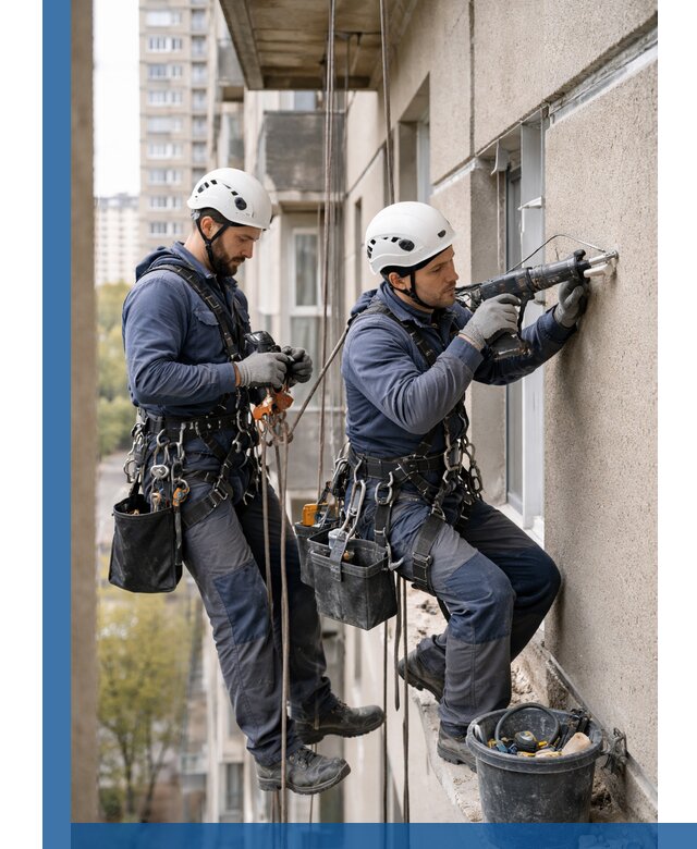 Промышленные альпинисты высотные работы и монтаж в Санкте-Петербурге